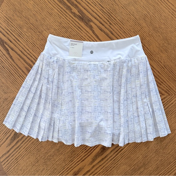 CALIA Side Pleat Skort - White Cross Thatch Cool - Picture 4 of 8